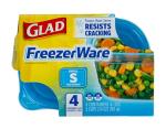 GladWare Freezer Food Storage Containers, 4 Pack