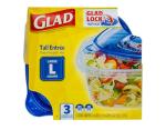 GladWare Tall Food Storage Containers - 3 Pack