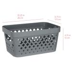 Glad Plastic Storage Baskets Set of 6 - Grey