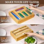 NIKUY 9-in-1 Bamboo Wrap and Bag Organizer