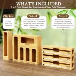 NIKUY 9-in-1 Bamboo Wrap and Bag Organizer