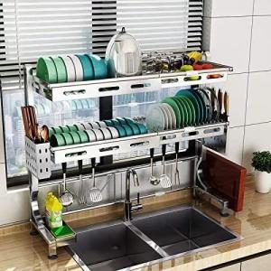 2-Tier Over Sink Dish Drying Rack, Space Saver