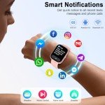 Pink Smart Watch for Women with Fitness Tracker