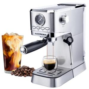 GOTMORE Compact Espresso Machine with Milk Frother