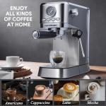 GOTMORE Compact Espresso Machine with Milk Frother