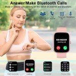 Pink Smart Watch for Women with Fitness Tracker