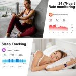 Pink Smart Watch for Women with Fitness Tracker