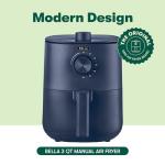BELLA 2.9QT Manual Air Fryer in Matte Blue