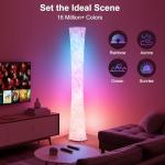 Smart RGB LED Corner Floor Lamp with Music Sync