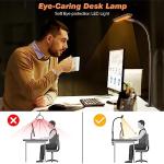 Airlonv LED Desk Lamp with Adjustable Gooseneck