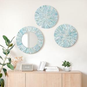 TEIPAI 3PCS Coastal Mother of Pearl Wall Decor