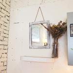 Rustic Wood Framed Wall Mirror for Home Decor