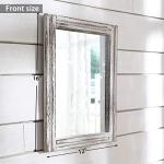 Rustic Wood Framed Wall Mirror for Home Decor