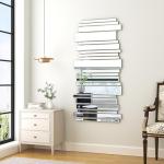 JACUKO Large Silver Wall Decorative Mirror 24x47