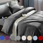 Super Soft Dark Grey Queen Bed Sheet Set 6-Piece
