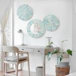 TEIPAI 3PCS Coastal Mother of Pearl Wall Decor