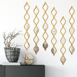 Yulejo 6 Pcs Teardrop Mirror Wall Decor