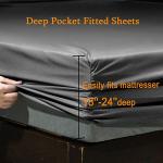 Super Soft Dark Grey Queen Bed Sheet Set 6-Piece