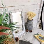 Rustic Wood Framed Wall Mirror for Home Decor