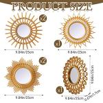 Namalu 6-Piece Sunburst Wall Mirror Set