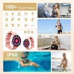 Blintok Waterproof Smart Watch Fitness Tracker - Pink