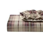 Eddie Bauer Red Plaid Flannel Sheet Set, Full