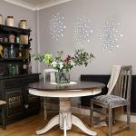 Silver Metal Jeweled Sun Burst Wall Art Set