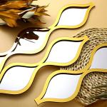 Yulejo 6 Pcs Teardrop Mirror Wall Decor