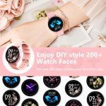 Blintok Waterproof Smart Watch Fitness Tracker - Pink