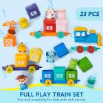 Montessori Counting Farm Train Toy for Toddlers