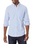 Men's Casual Long Sleeve Oxford Shirt, Blue