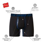 Hanes Men's Boxer Briefs - Black, XX-Large
