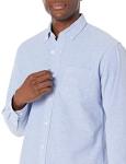 Men's Casual Long Sleeve Oxford Shirt, Blue