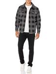 Men's Long-Sleeve Polar Fleece Shirt Jacket - Plaid