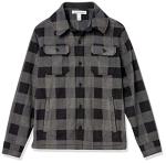 Men's Long-Sleeve Polar Fleece Shirt Jacket - Plaid