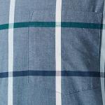 Men's Regular-Fit Short-Sleeve Denim Plaid Shirt