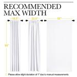 NICETOWN White Bedroom Curtains, 50% Light Blocking, 2 PCs