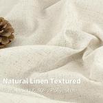 Beige 84-Inch Linen Curtains - Light Filtering Drapes