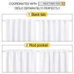 NICETOWN White Bedroom Curtains, 50% Light Blocking, 2 PCs