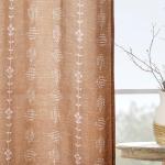 Boho Sheer Curtains 63 Inch Length, 2 Panels