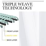 NICETOWN White Bedroom Curtains, 50% Light Blocking, 2 PCs