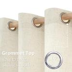 Beige 84-Inch Linen Curtains - Light Filtering Drapes