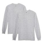 Gildan Men's Heavy Cotton Long Sleeve T-Shirt 2-Pack