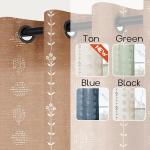 Boho Sheer Curtains 63 Inch Length, 2 Panels