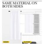 NICETOWN White Bedroom Curtains, 50% Light Blocking, 2 PCs