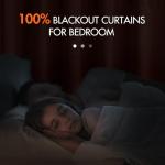 MIULEE Blackout Curtains 96in, Linen, 2 Panels