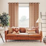 Boho Sheer Curtains 63 Inch Length, 2 Panels