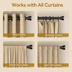 Yafex Adjustable Heavy-Duty Curtain Rod, 32-144 Inch