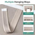 Linen Blackout French Door Curtains - 26 x 40 Inch