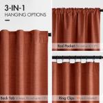 MIULEE Blackout Curtains 96in, Linen, 2 Panels
